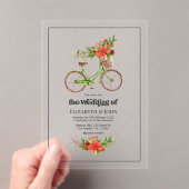 Invitations En Acrylique Mariage de Noël à Vélo Rétro (In situ (ordinateur de poche))