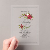 Invitations En Acrylique Mariage de Noël Holly Wreath (In situ (ordinateur de poche))