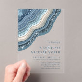 Invitations En Acrylique Mariage de Parties scintillant de géométrie d'âge  (In situ (ordinateur de poche))