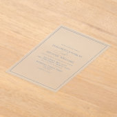 Invitations En Acrylique Mariage de script classique bleu foncé (Poser)
