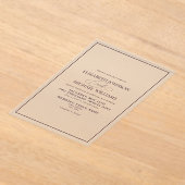 Invitations En Acrylique Mariage de script classique violet formel (Poser)