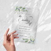 Invitations En Acrylique Mariage de script de calligraphie Eucalyptus