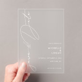 Invitations En Acrylique Mariage de script moderne simple Enregistrer la da (In situ (ordinateur de poche))