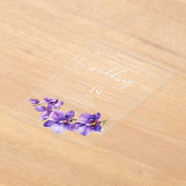 Invitations En Acrylique Mariage de script orchidée violet (Poser)