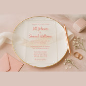 Invitations En Acrylique Mariage de script rose minimal moderne