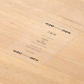 Invitations En Acrylique Mariage de style classique et moderne (Poser)