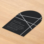 Invitations En Acrylique Mariage de style géométrique simple (Poser)
