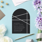 Invitations En Acrylique Mariage de style géométrique simple (Insitu (Mariage))