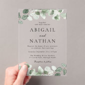 Invitations En Acrylique Mariage de verdure moderne (In situ (ordinateur de poche))
