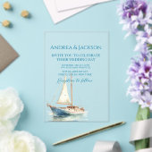 Invitations En Acrylique Mariage de voilier Watercolor (Insitu (Mariage))