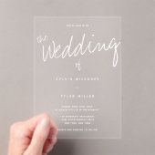 Invitations En Acrylique Mariage décontracté de typographie moderne (In situ (ordinateur de poche))