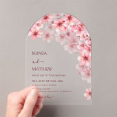 Invitations En Acrylique Mariage décontracté sous les fleurs de cerisier (In situ (ordinateur de poche))