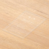 Invitations En Acrylique Mariage d'Elopement Monogramme moderne (Poser)