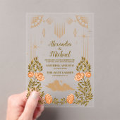 Invitations En Acrylique Mariage des étoiles noires de minuit céleste (In situ (ordinateur de poche))