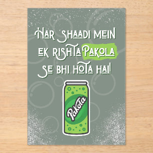 Invitations En Acrylique Mariage Desi
