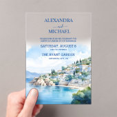 Invitations En Acrylique Mariage Destination Santorin (In situ (ordinateur de poche))