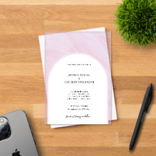 Invitations En Acrylique Mariage d'été élégant rose poussiéreux