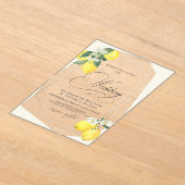 Invitations En Acrylique Mariage d'été Rustique Citrus Boho (Poser)