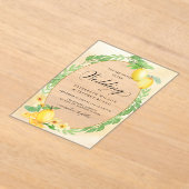 Invitations En Acrylique Mariage d'été Rustique Citrus Boho (Poser)
