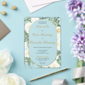 Invitations En Acrylique Mariage d'or élégant modifiable (Insitu (Mariage))