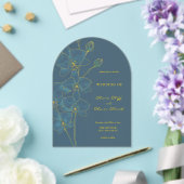 Invitations En Acrylique Mariage d'orchidée bleu doux (Insitu (Mariage))