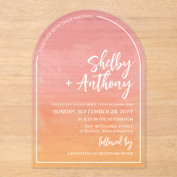 Mariage du cadre d'arc de l'aube rose