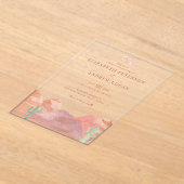 Invitations En Acrylique Mariage du désert de Boho (Poser)