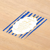 Invitations En Acrylique Mariage écriture manuscrite rayures capricieuses (Poser)