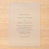 Invitations En Acrylique Mariage écriture moderne (Recto)