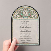Invitations En Acrylique Mariage effet verre vintage (In situ (ordinateur de poche))