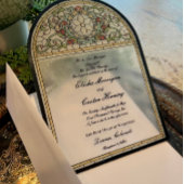 Invitations En Acrylique Mariage effet verre vintage