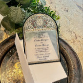 Invitations En Acrylique Mariage effet verre vintage