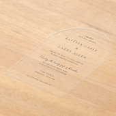 Invitations En Acrylique Mariage Élégant Classique (Poser)