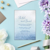 Invitations En Acrylique Mariage élégant et bleu Shiloh (Insitu (Mariage))