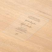 Invitations En Acrylique Mariage élégant et moderne Yasmin (Poser)