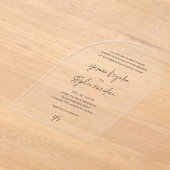Invitations En Acrylique Mariage élégant et moderne Yasmin (Poser)