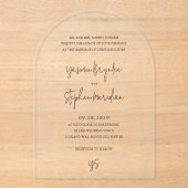 Invitations En Acrylique Mariage élégant et moderne Yasmin (Recto)