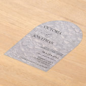 Invitations En Acrylique Mariage élégant floral bleu (Poser)