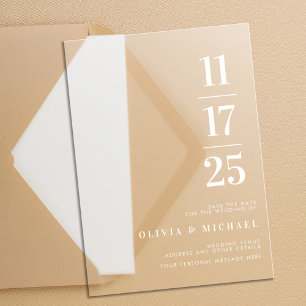 Invitations En Acrylique Mariage Élégant Moderne givré