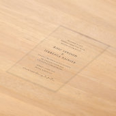 Invitations En Acrylique Mariage Élégant Moderne Simple (Poser)