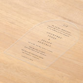 Invitations En Acrylique Mariage Élégant Monogramme (Poser)