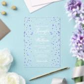 Invitations En Acrylique Mariage Élégant Script romantique Spectacle violet (Insitu (Mariage))
