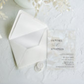 Invitations En Acrylique Mariage élégant simple abstrait