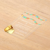 Invitations En Acrylique Mariage élégant sur la plage (Poser)