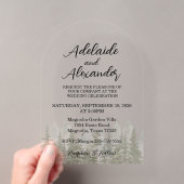 Invitations En Acrylique Mariage en forêt de bois vert (In situ (ordinateur de poche))