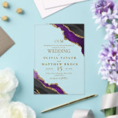 Invitations En Acrylique Mariage en marbre moderne et élégant (Insitu (Mariage))