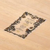 Invitations En Acrylique Mariage en métal gothique argent et or Steampunk (Poser)