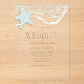 Invitations En Acrylique Mariage en mousse de mer ID837 (Recto)