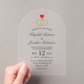 Invitations En Acrylique Mariage Entwin Rings (In situ (ordinateur de poche))