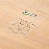 Invitations En Acrylique Mariage espagnol en acrylique verdure (Poser)